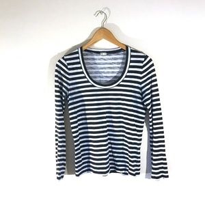 J.Crew Scoop Neck Striped Tee